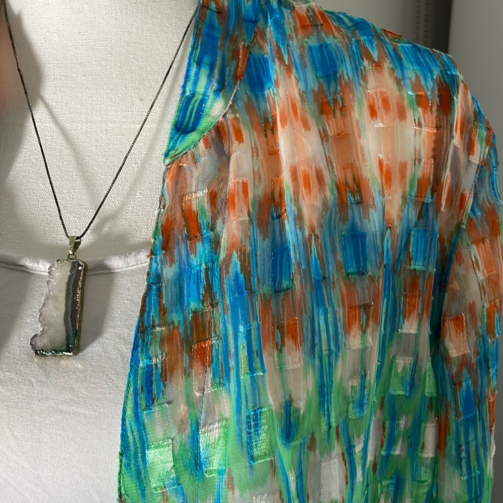 💎Ruby Rd. Sheer Button-down Blouse - Picture 6 of 9